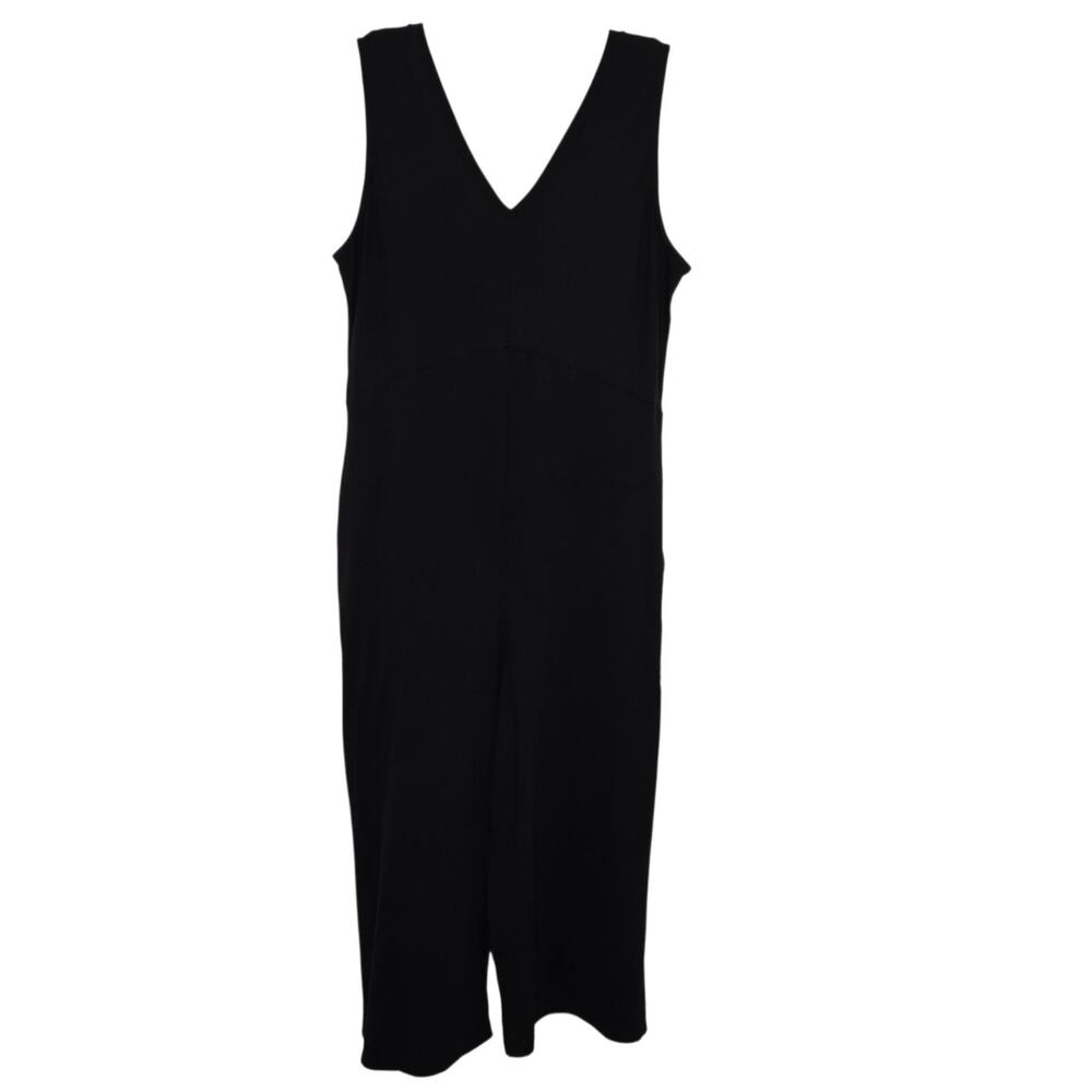 Cuddl Duds Flexwear V-Neck Jumpsuit 1X Black Sleeveless Wide Leg A373506 - Picture 15 of 15